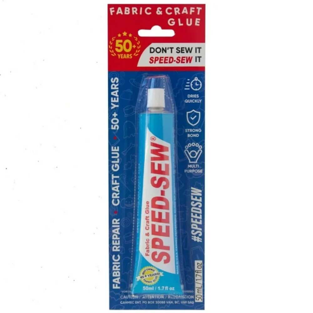 NEW Speed-Sew No-Sew Quick-Sew Fabric Glue for Crafts & DIY Clothing Repairs
